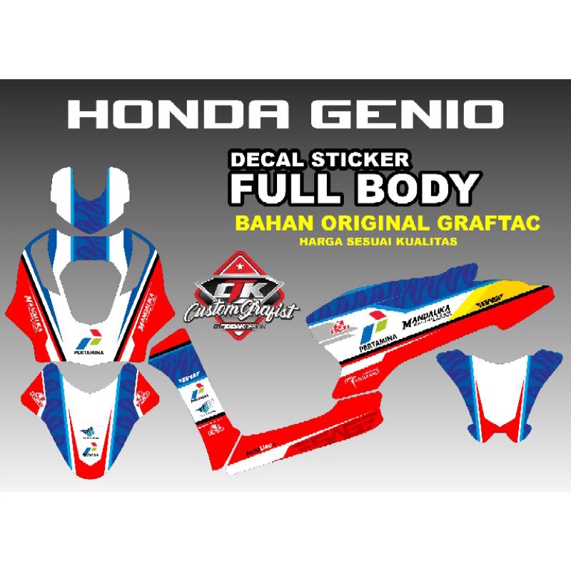 Jual Decal Sticker Striping Full Body Honda Genio Model Pertamina