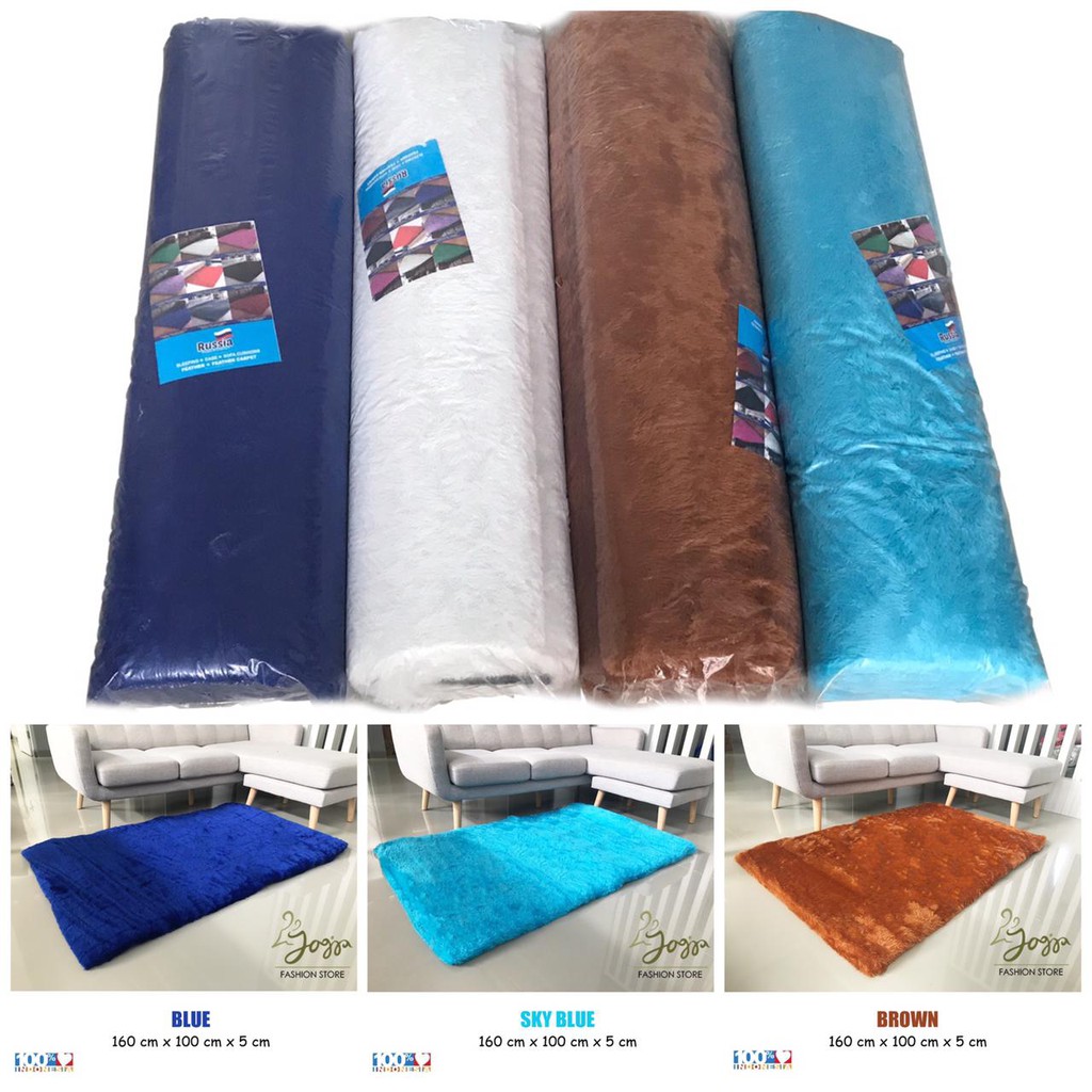 Jual Karpet Bulu Rasfur 160 cm x 100 cm ketebalan 3,5 cm | Shopee Indonesia