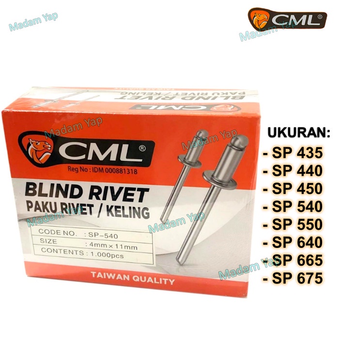 Jual PAKU RIVET KELING CAMEL 435 440 450 540 550 640 665 675 - BLIND ...