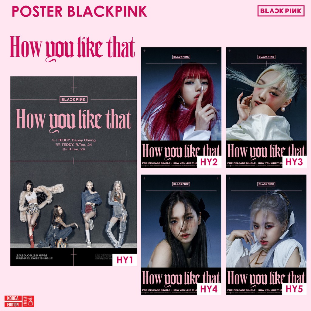 Jual Poster Blackpink How You Like That Lisa Jennie Jisoo Rose KPOP ...