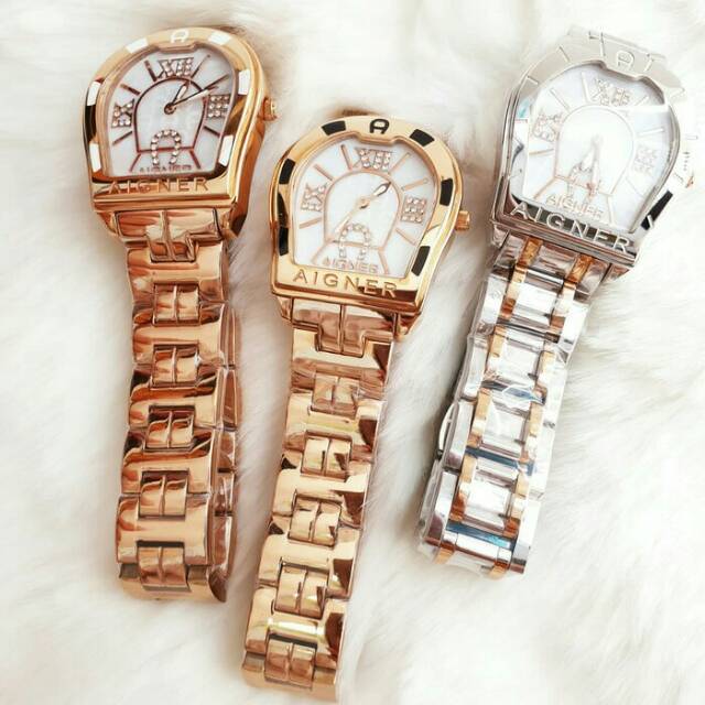 Jam Tangan Wanita Merk Aigner Venesa Type A48100 Original M Free Yes