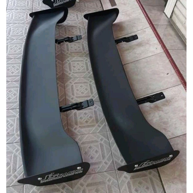 Jual Spoiler js racing fiberglass berkualitas warna hitam doff plus ...