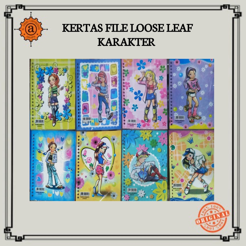 Jual KERTAS FILE LOOSE LEAF KERTAS BINDER KARAKTER | Shopee Indonesia