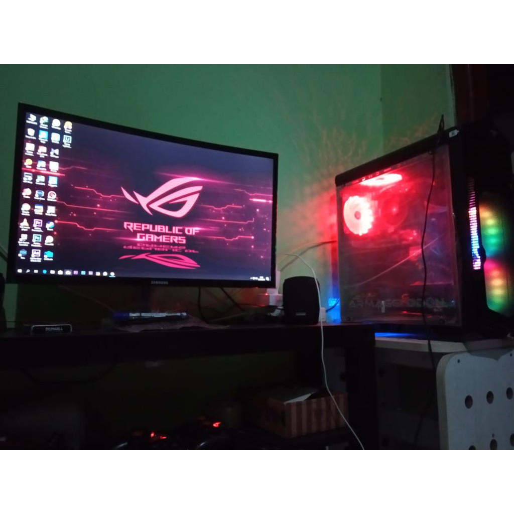 Jual PC Rakitan AMD Ryzen 2400G + MONITOR CURVED 24inch SAMSUNG ...