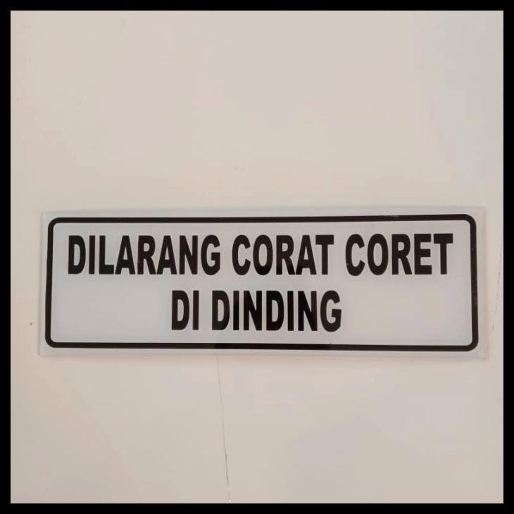 Jual Sign Stiker Dilarang Corat Coret Dinding Rambu Peringatan 20x5