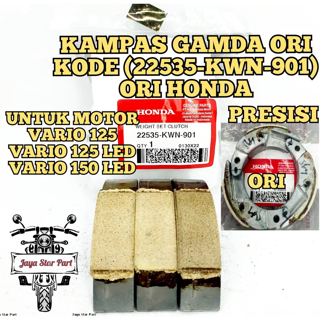 Jual ORI KAMPAS GANDA ASLI ORIGINAL 100 HONDA KODE(22535KWN901