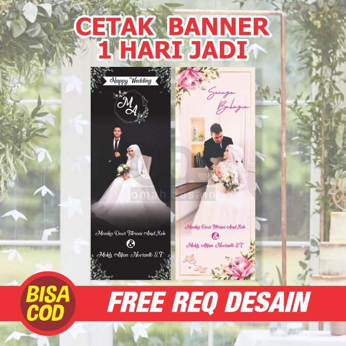 Jual BANNER WEDDING | X BANNER WEDDING PERNIKAHAN ENGAGEMENT LAMARAN