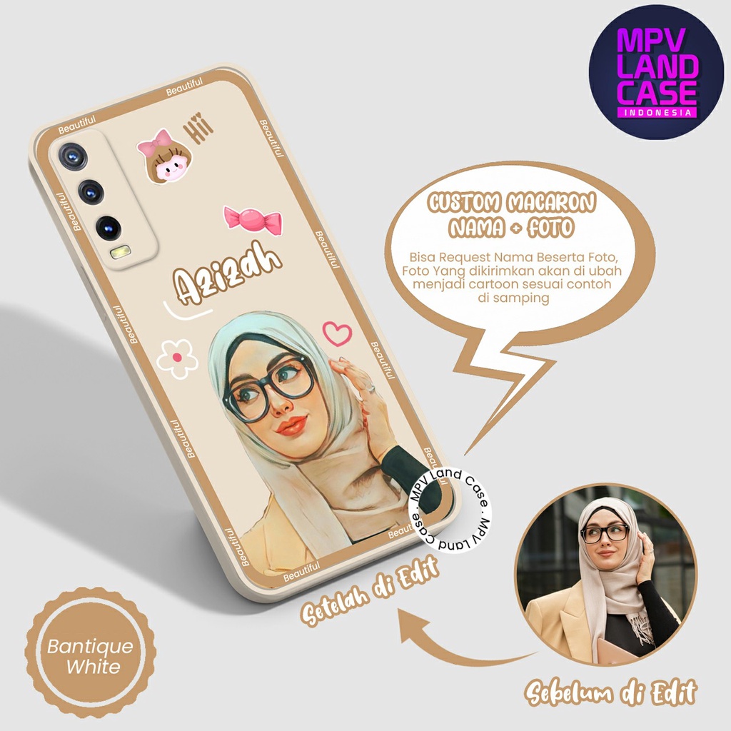 Jual Mcfn Custom Foto Cartoon Nama Softcase Macaron For Vivo Oppo Samsung Xiaomi