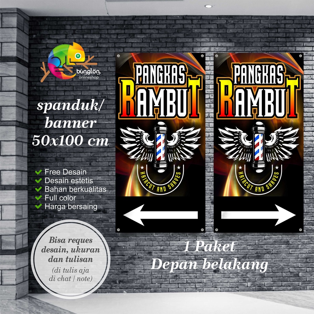 Jual Spanduk Banner Plang Pangkas Rambut Depan Belakang Model C ...