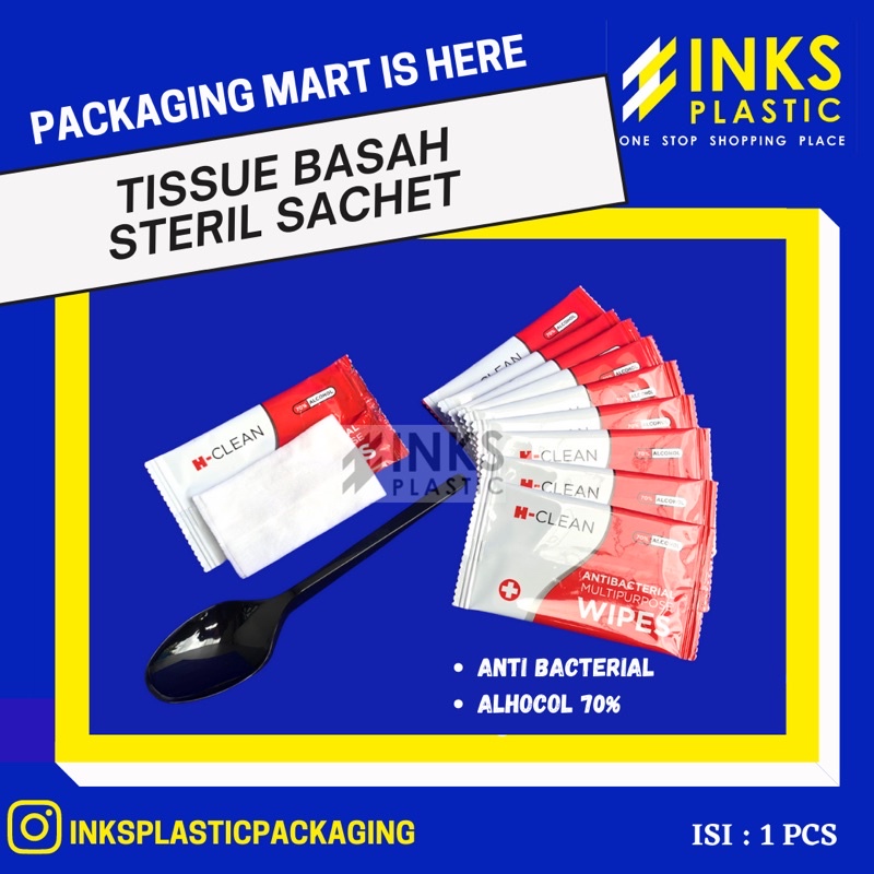 Jual Tisu Basah Sachet Tissue Basah Steril Wipes Antiseptic Pcs