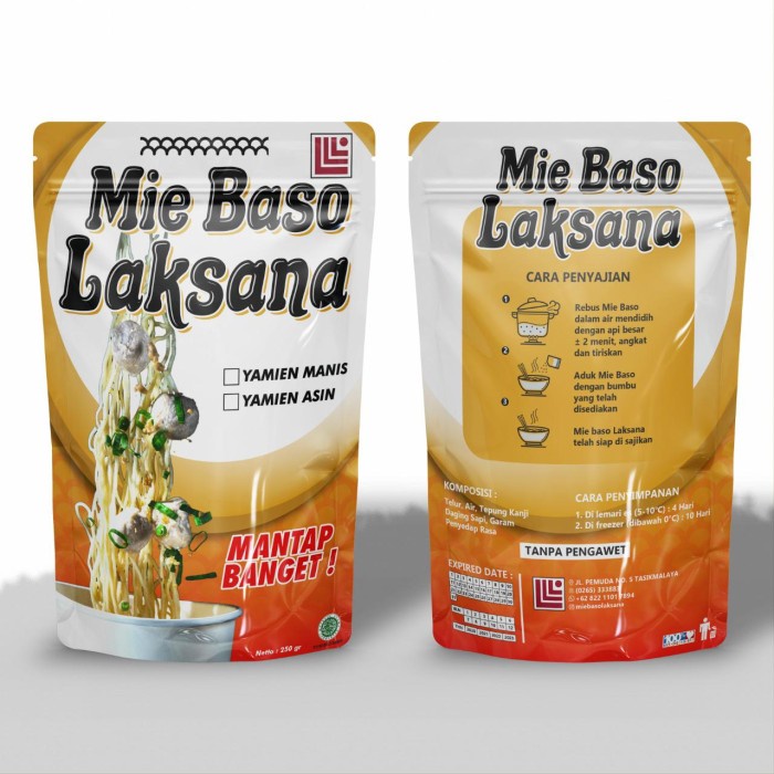 Jual Cs2tur Mie Yamin Baso Laksana Legendaris Khas Tasik Yamin Manis