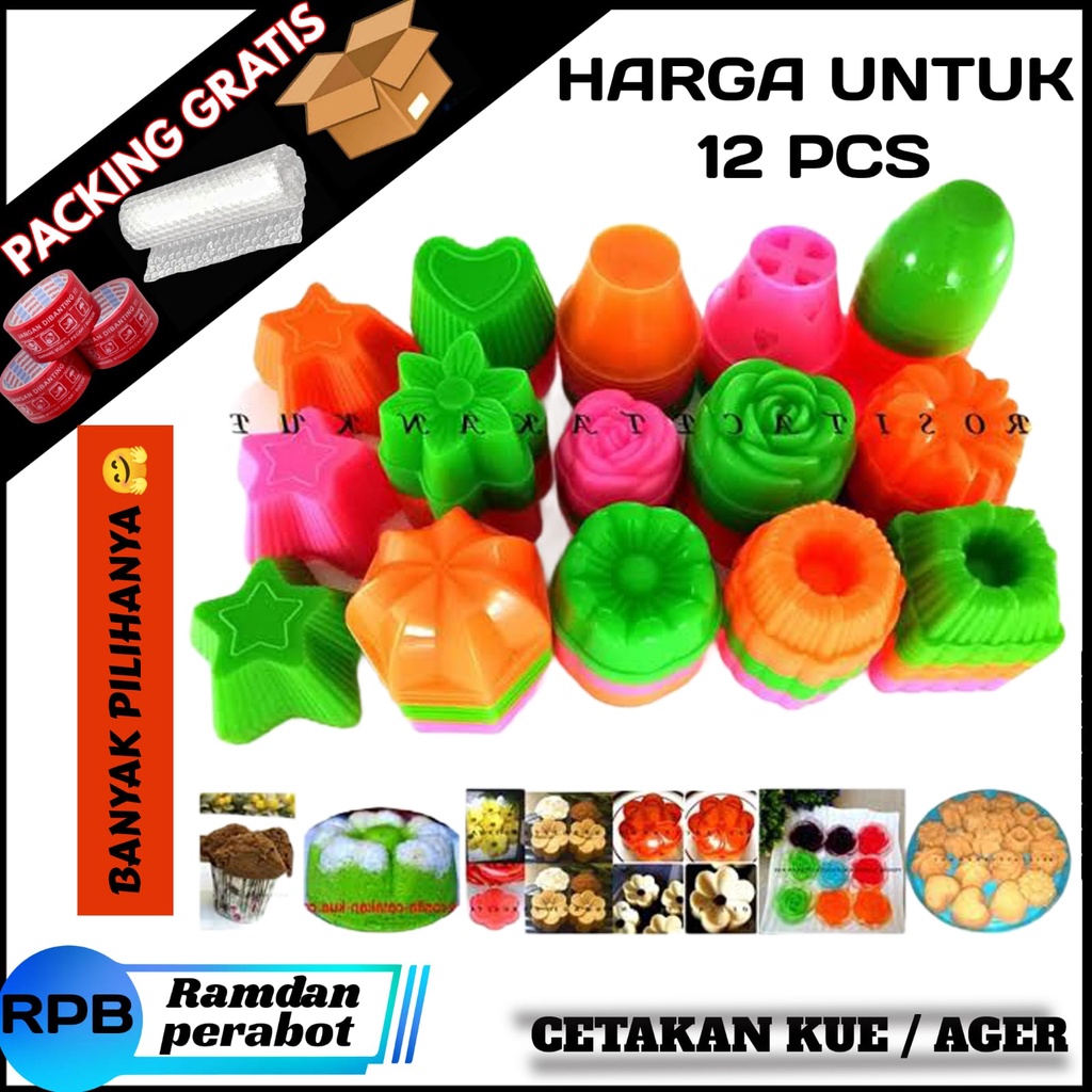 Jual Pcs Cetakan Plastik Kue Kukus Puding Agar Putu Ayu Talam Jelly