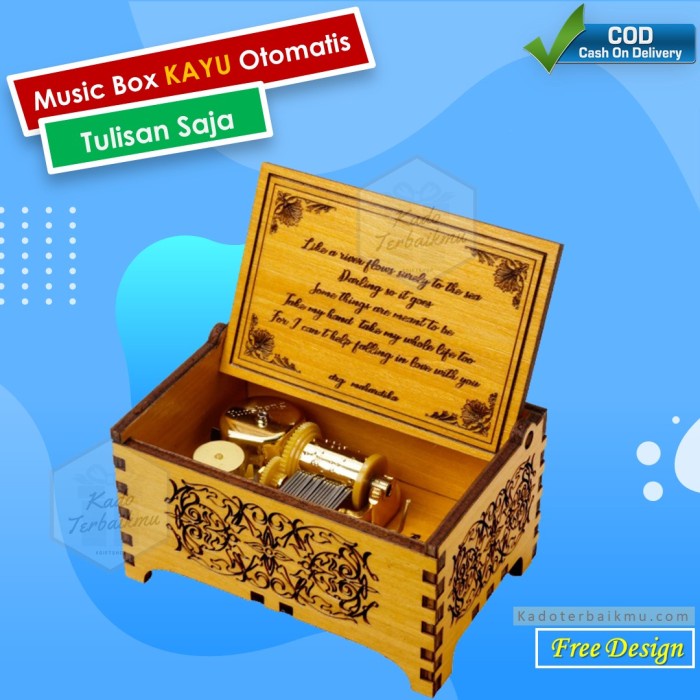 Jual MUSIK-KOTAK- MUSIK BOX UKURAN BESAR OTOMATIS | CUSTOM TULISAN ...