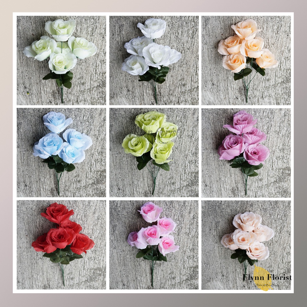 Jual Bunga Mawar Tropis Asia x5 (satuan) Bunga Kuncup Mawar Artificial