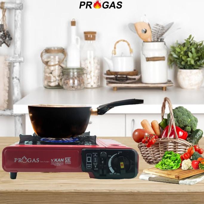 Jual PROMO PROGAS KOMPOR GAS PORTABLE KOMPOR GAS KAN SATU TUNGKU