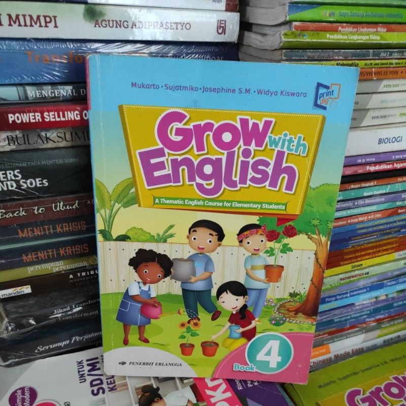 Jual Buku Grow With English Kurikulum Merdeka SD Kelas 4 karya Mukarto, dkk