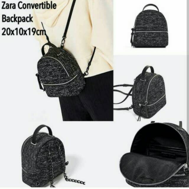 Convertible best sale backpack zara