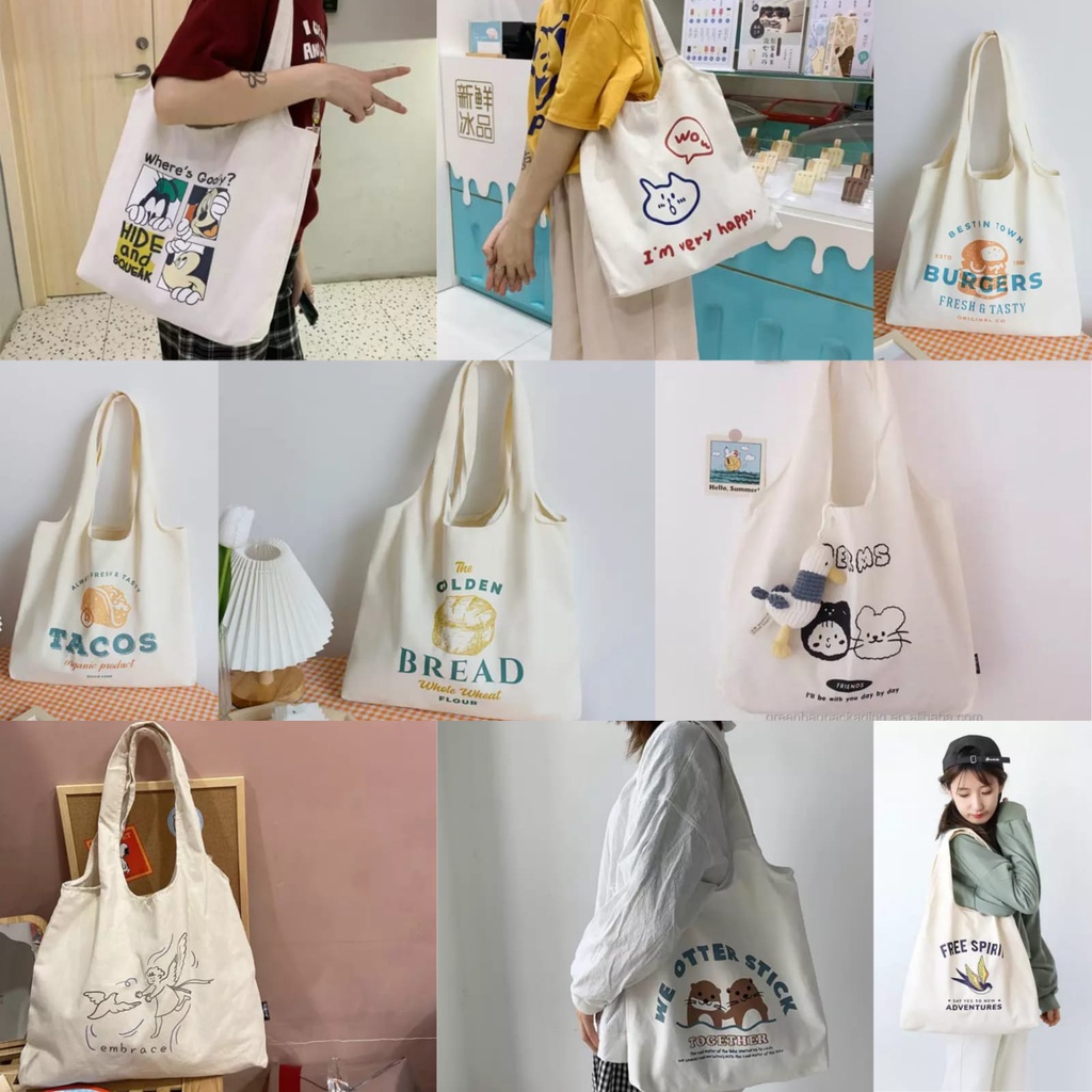 Jual TOTEBAG KANVAS POLOS TEBAL PREMIUM TAS KANVAS MURAH TAS PROMOSI -  Hitam, Zipper - Kab. Sukoharjo - Jezsweetsecret