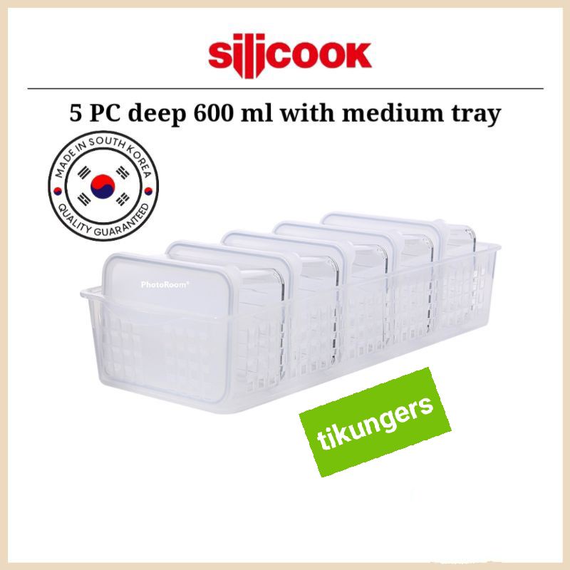 Jual Silicook Set Kontainer Makanan Kotak Penyimpanan Kulkas Fridge Deep 600 Ml 5pc Shopee 5988