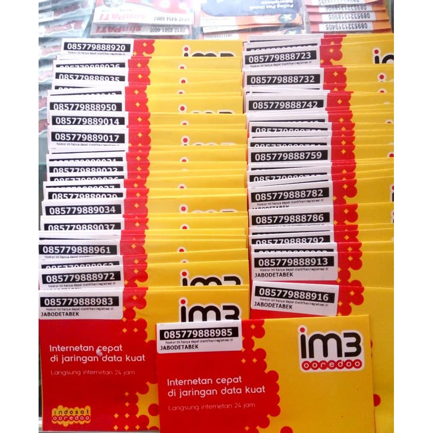 Jual Kartu Perdana IM3 INDOSAT ooredoo | Nomor IM3 Sim Card m3 Pulsa ...