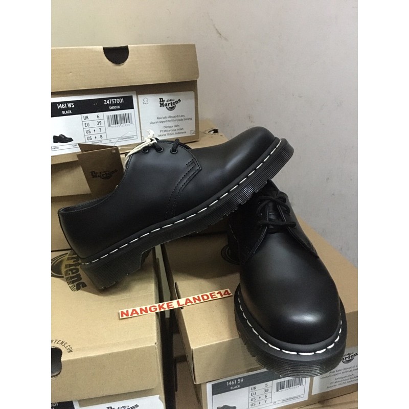 Sepatu Dr.Martens 1461 Ws Black Smooth