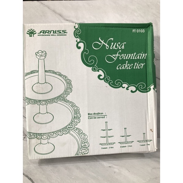 Jual 3 TIER FOUNTAIN CAKE STAND / CUPCAKE STAND Shopee Indonesia