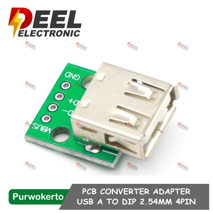 Jual PCB CONVERTER ADAPTER USB TYPE A TO DIP 2.54MM 4PIN USB TIPE A ...