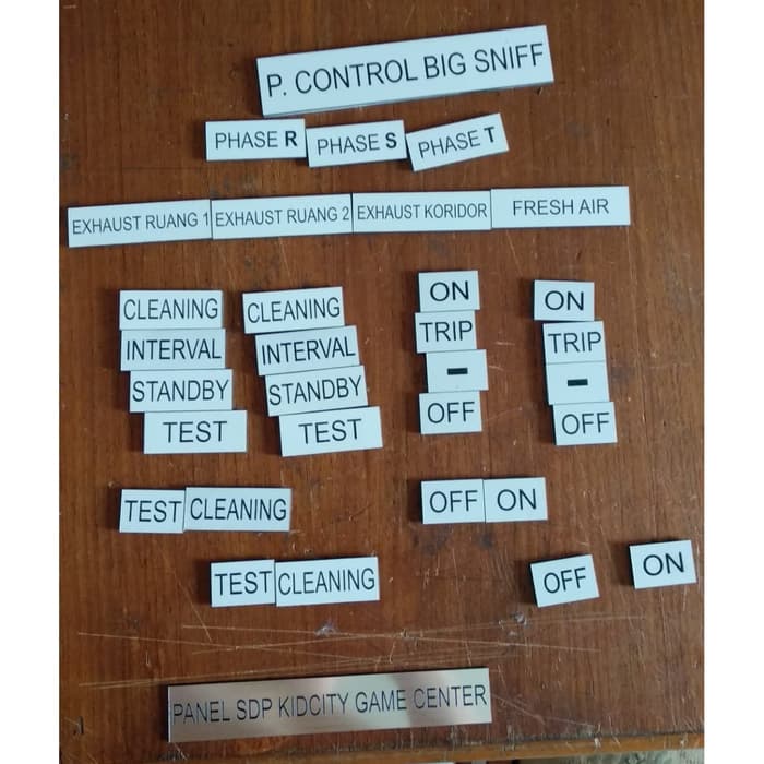 Jual Label Panel Listrik / Nameplate Panel CUSTOM murah cepat langsung ...