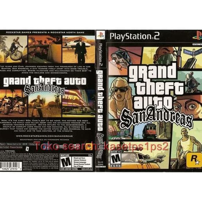 Jual Gta San Andreas Cd Ps2 Kaset Ps2 Game Ps2 Shopee Indonesia