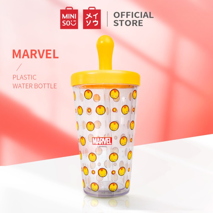 Jual MURAH MINISO Marvel Botol Minum Plastik Portabel 420Ml Dengan ...