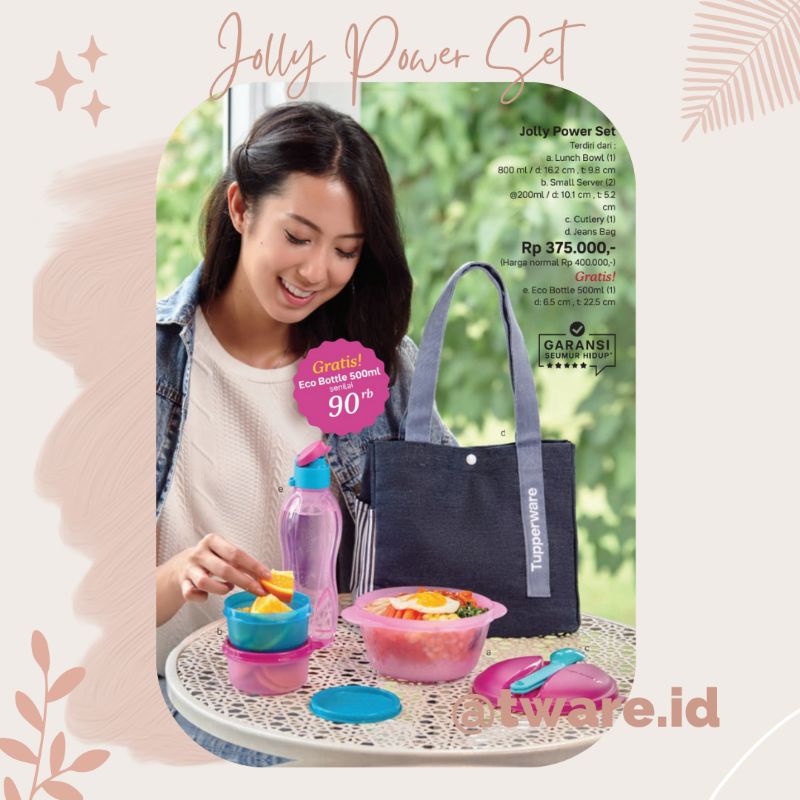 Jual Jolly Power Set Tupperware Kotak Bekal Murah Shopee Indonesia