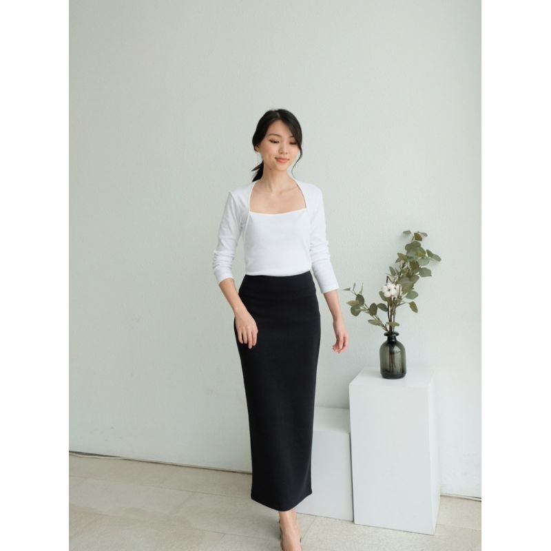 Jual Long Skirt Rok Span Wanita Formal Premium | Shopee Indonesia