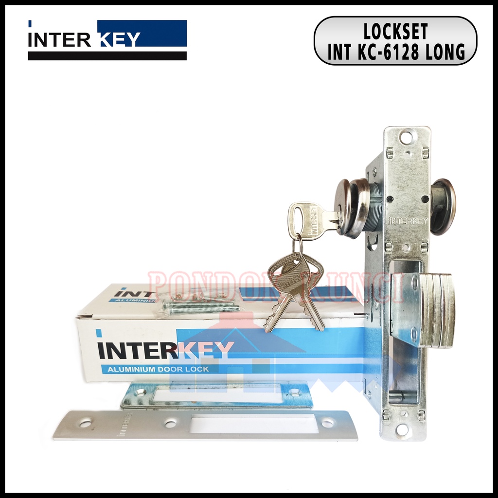 Jual Kunci Pintu Aluminium Swing INTERKEY 6128 L - Lidah PANJANG ...