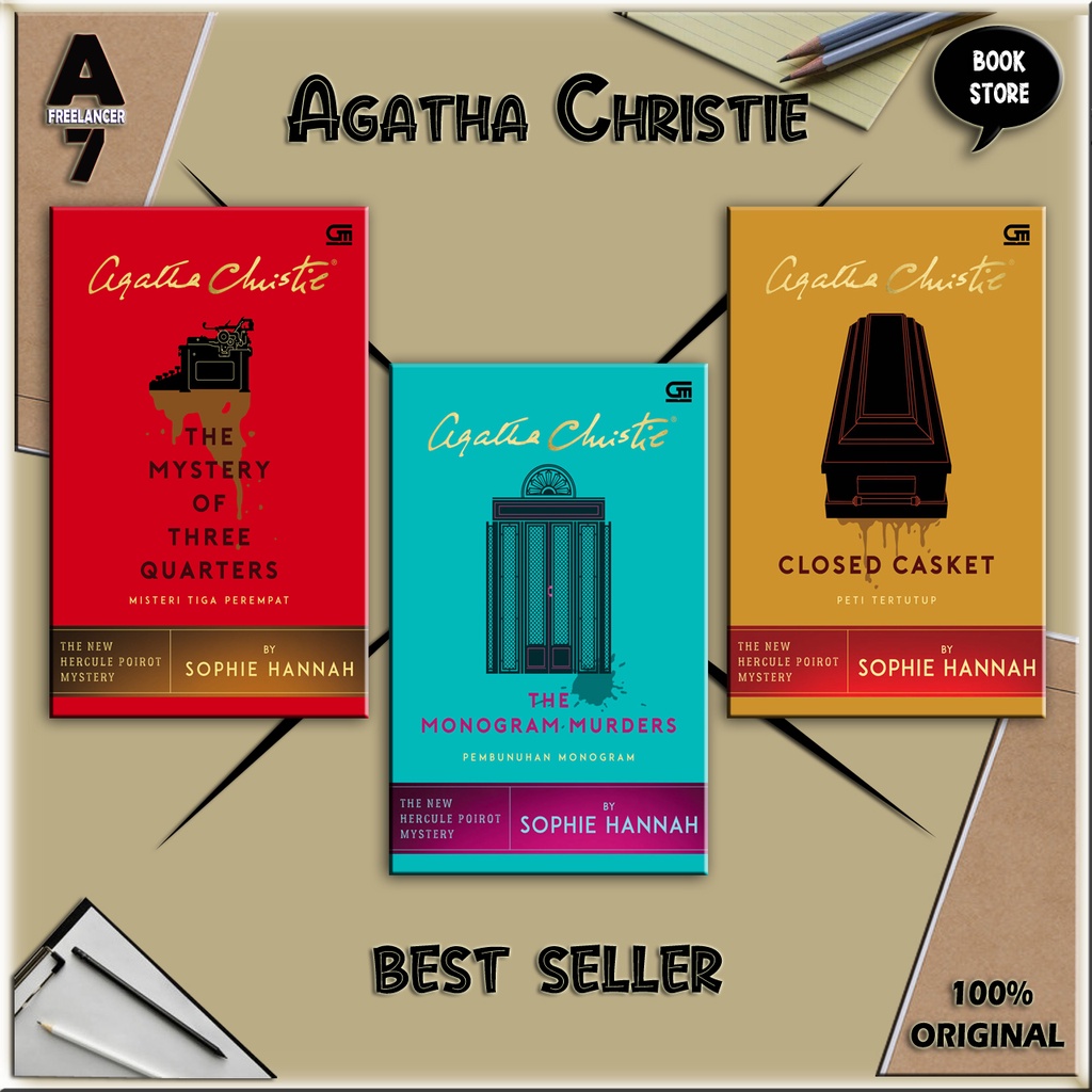 Jual Buku Novel Seri Agatha Christie - Misteri Tiga Perempat (the 