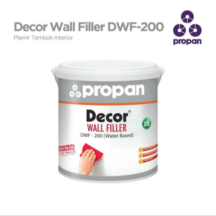 Jual Plamur Dempul Tembok PROPAN DECOR WALL FILLER DWF200 (4 KG