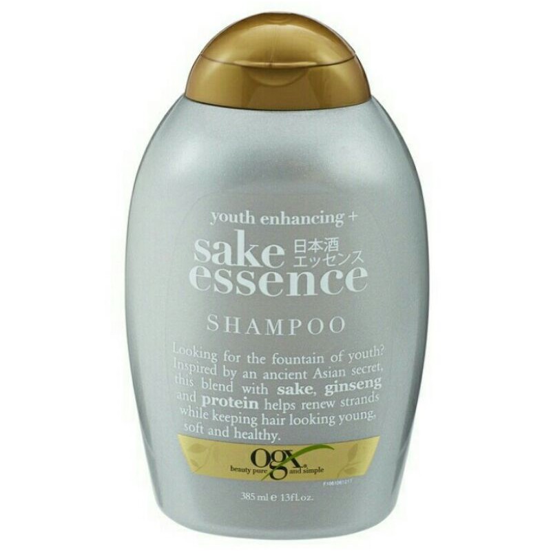 Jual OGX Youth Enhancing Sake Essence Shampoo 385ml Shopee Indonesia