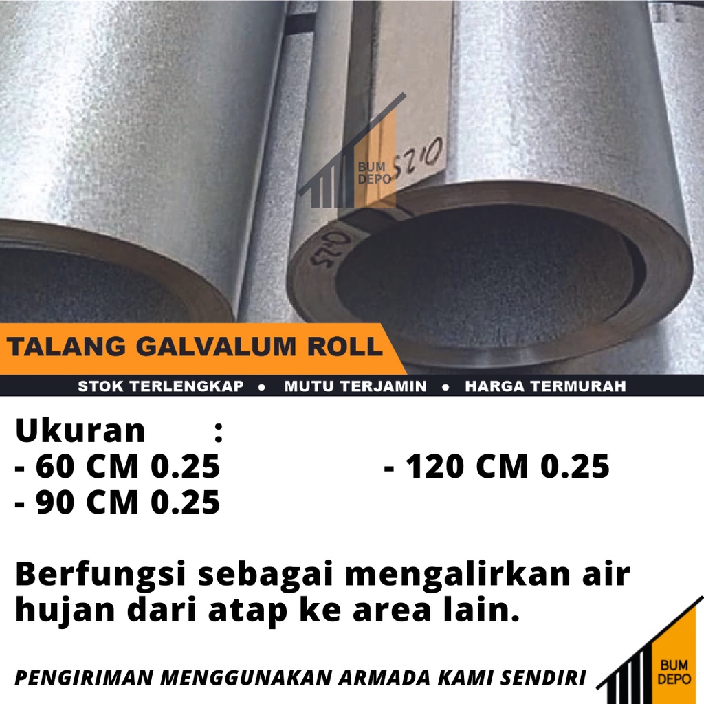 Jual TALANG GALVALUM ROLL UKURAN 60CM 90CM 120CM TEBAL 0.25 Dan 0.30 ...