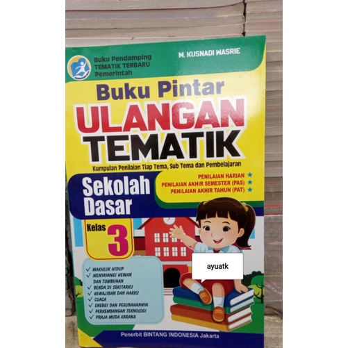 Jual Buku pintar ulangan tematik SD kelas 3. | Shopee Indonesia