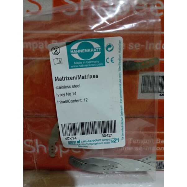Jual matrix dental ivory dan tofflemire dental matrix hahnenkratt