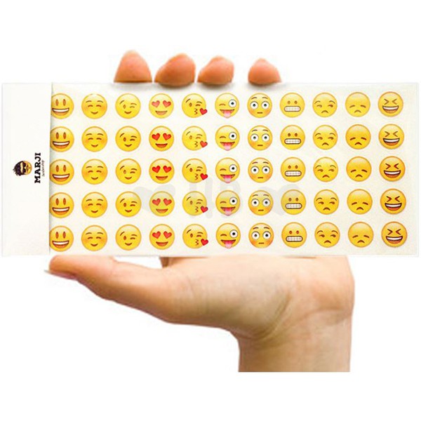 Jual Sticker emoticon emoji (1 PACK ISINYA 3 MOTIF TOTAL 12 LEMBAR ...