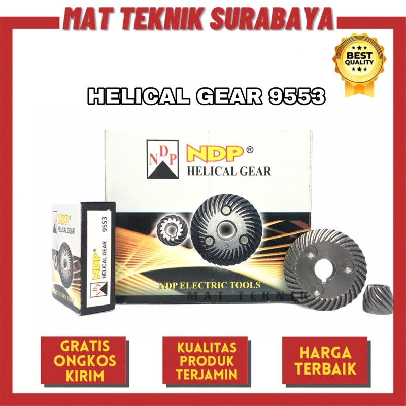 Jual Helical Gear Ger Ndp Untuk Armature Angker Rotor Mesin Gerinda Gurinda Disgrinder