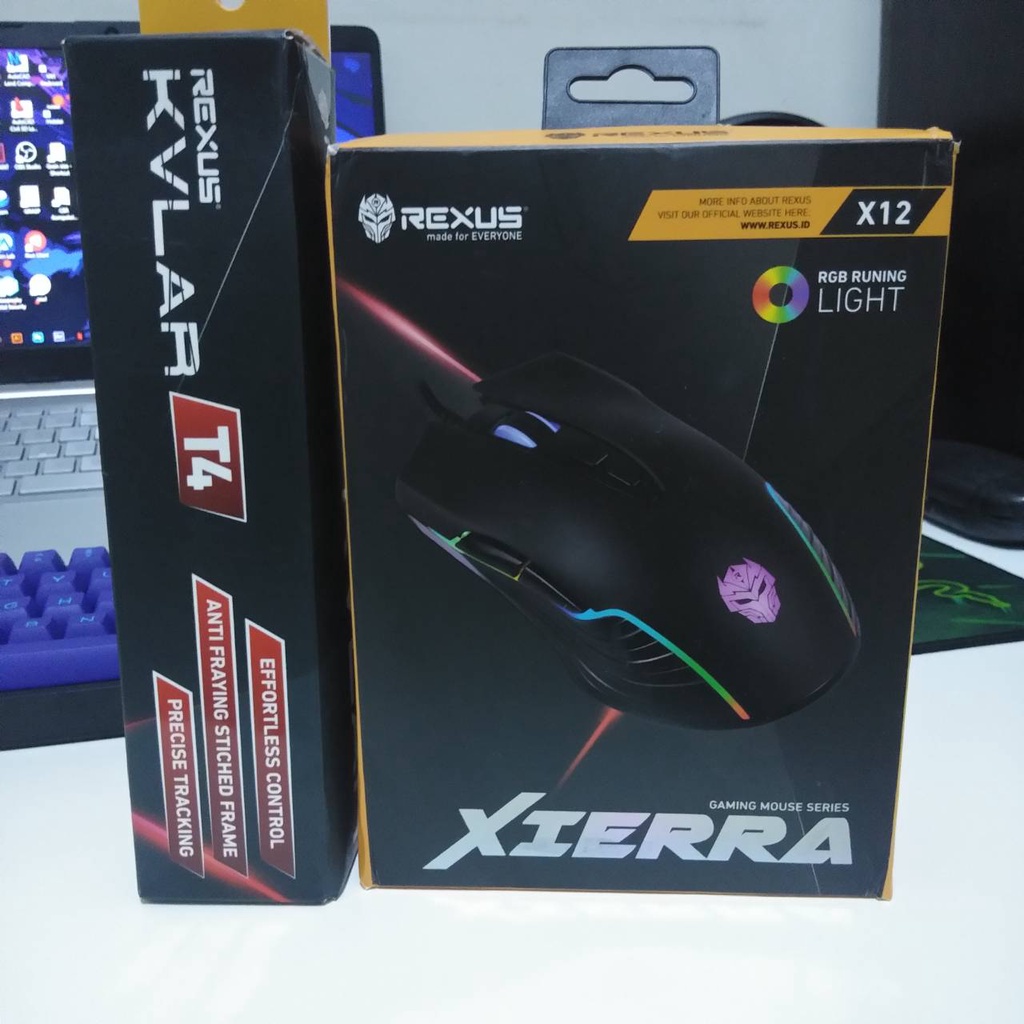 Jual Rexus Xierra X12 Gaming Mouse [bonus mouse pad REXUS KVLR T4 ...
