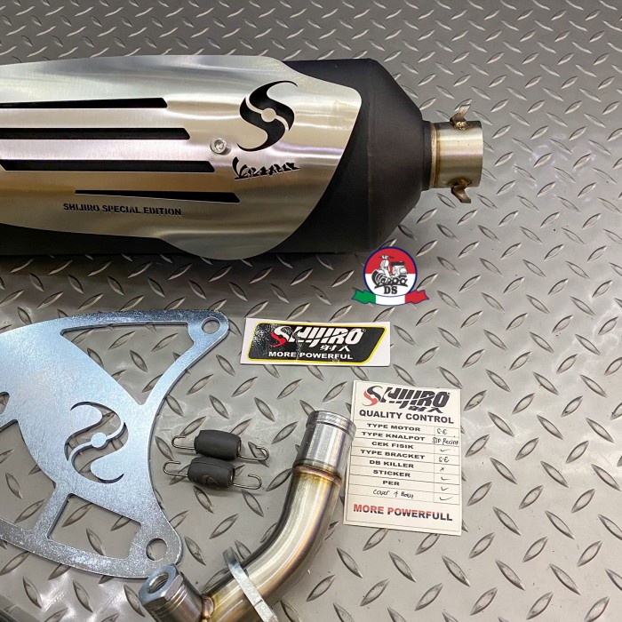 Jual Knalpot Shijiro Standar Racing Special Edition SE Silver Vespa ...