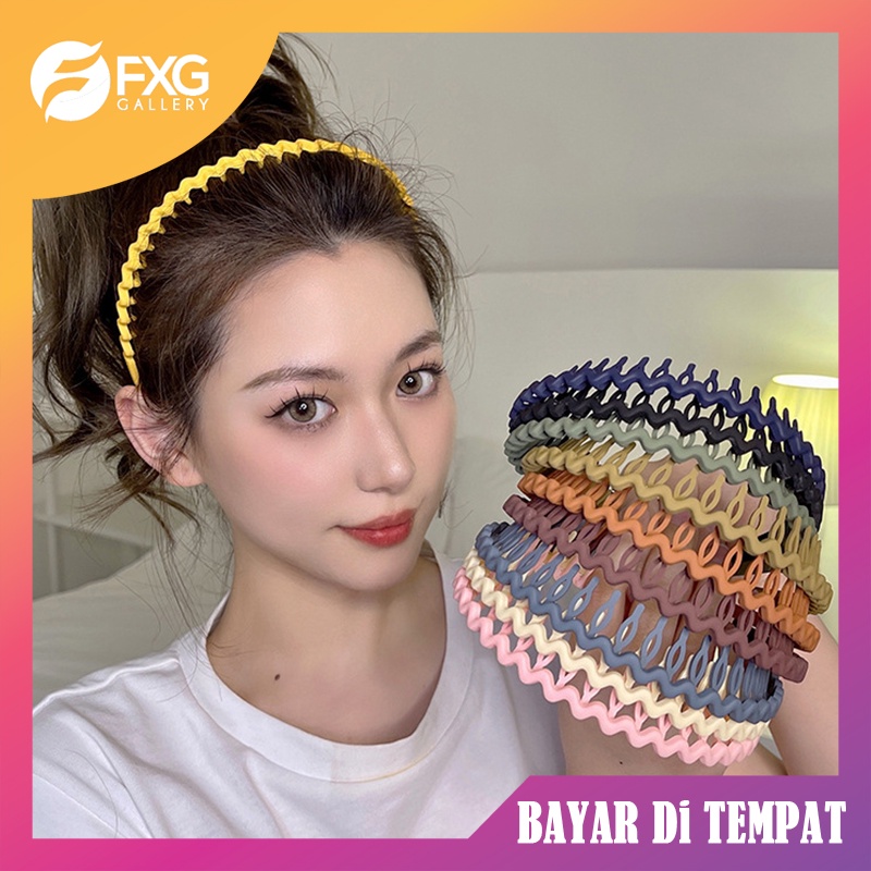 Jual Fxg Bando Sirkam Rambut Bondu Fashion Korea Matte Doff Sisir Wanita Bnd17 Shopee Indonesia 