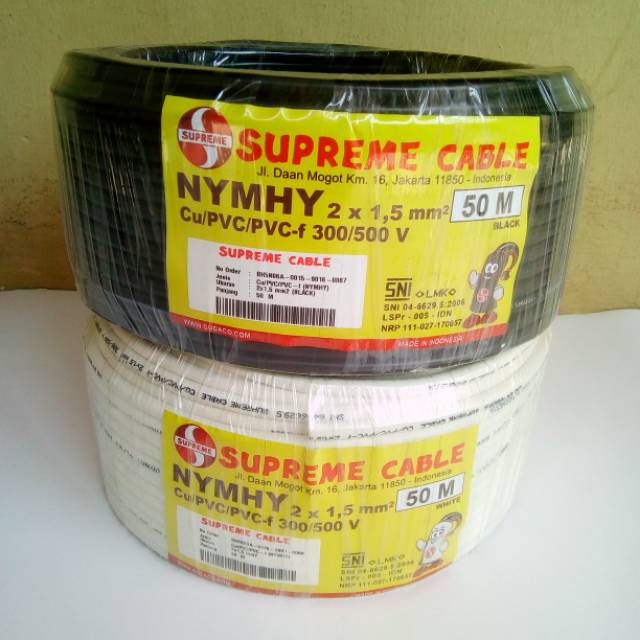 Jual Kabel Listrik Supreme Nyyhy Nymhy 2x1 5 Serabut Jual Per 1 Meter