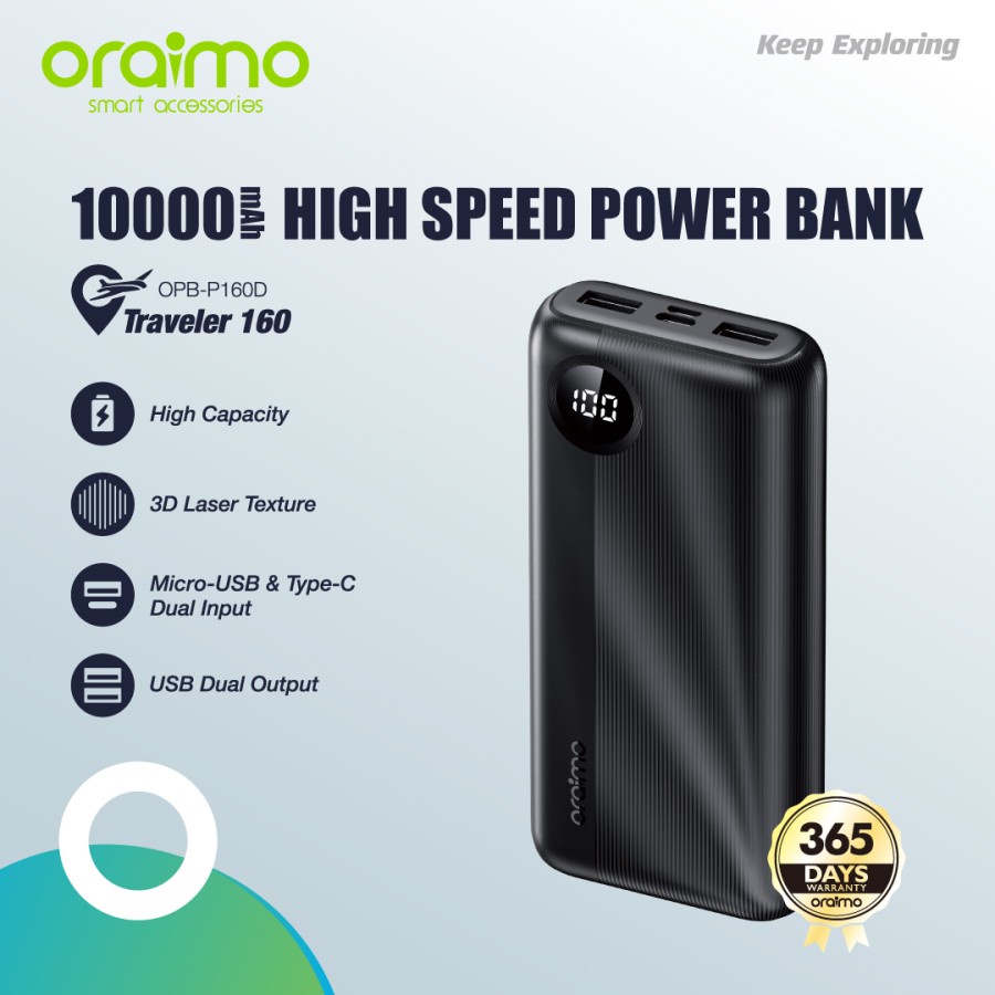 Oraimo Two Way Ultra Fast Charging Power Bank - 30000mAh