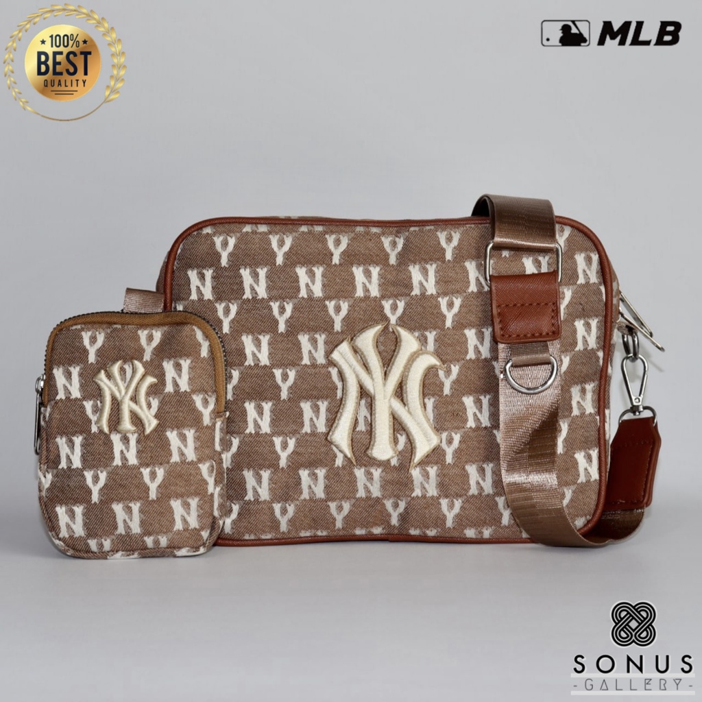 Shop MLB Korea Monogram Unisex Street Style Crossbody Bag by ACCESS
