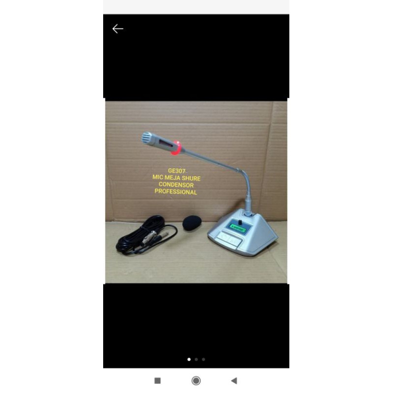 Jual G307 shure mic meja condenser mik table desk standing electret