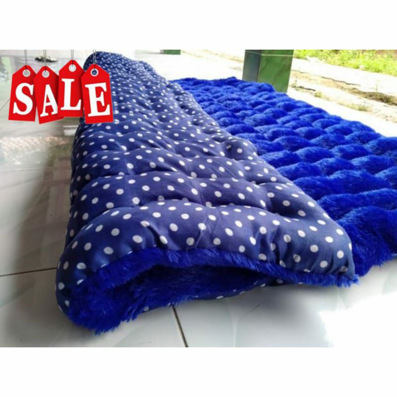 Jual Kasur Lantai Bulu Rasfur Murah free 2 Bantal | Shopee Indonesia