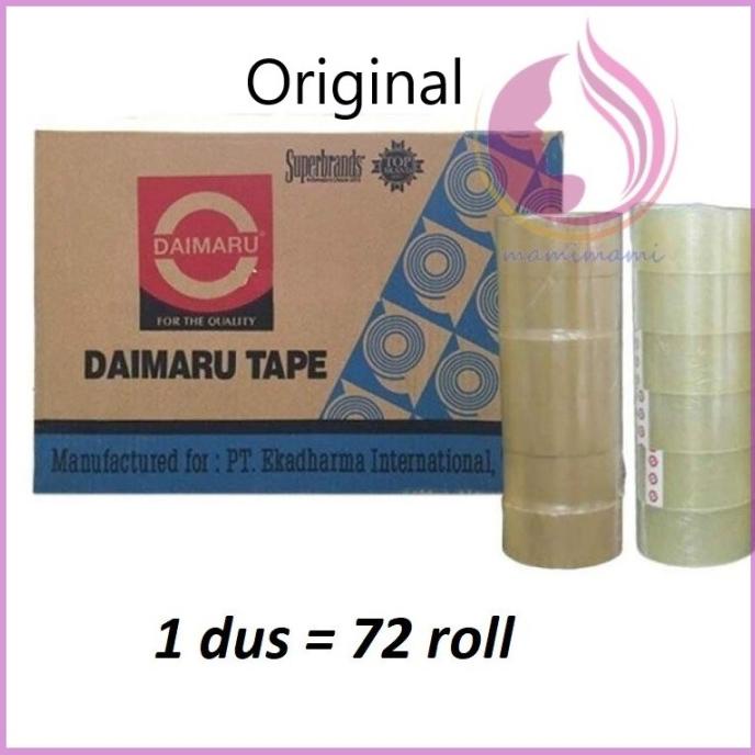 Jual Lakban Daimaru 1 Dus 72 Roll 48mm X 90yard Bening Coklat Boleh Campur Shopee Indonesia 6449